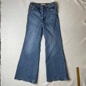 Levis Premium Ribcage Bell Jeans Blue Flare Denim Size 27